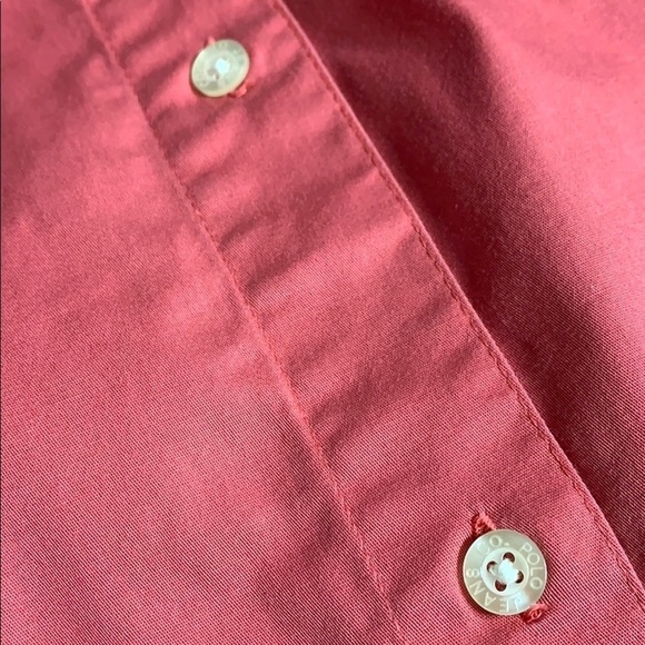 Vintage Polo Jeans Ralph Lauren pink Sleeveless Button top large - Picture 7 of 7